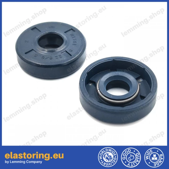Pressure oil seal 8x22x6/6,5 N1T01 NBR [BABSL]